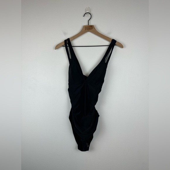 Cupshe Plunge Paneling Cross Tie Back One Piece Swimsuit Women’s Sz M - Picture 3 of 8